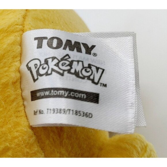 TOMY Pokemon Blushing Smiling Pikachu Plush Stuffed Animal Toy 8” Eyes Closed - Picture 4 of 4